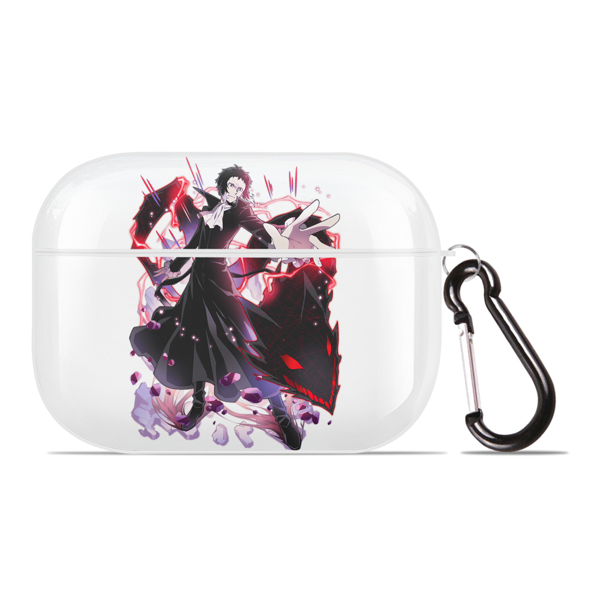 （画像用） 文豪ストレイドッグス Bungo Stray Dogs 【AirPods Pro用】ハードシェル保護ケース 耐衝撃・防指紋・カラビナ付き商品仕様