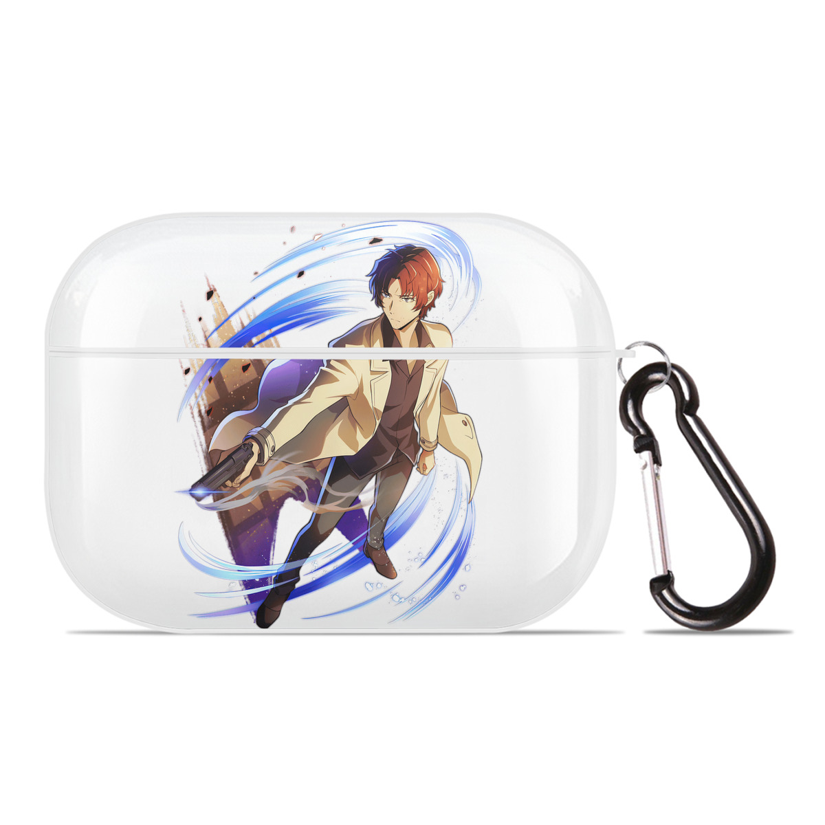 （画像用） 文豪ストレイドッグス Bungo Stray Dogs 【AirPods Pro用】ハードシェル保護ケース 耐衝撃・防指紋・カラビナ付き商品仕様