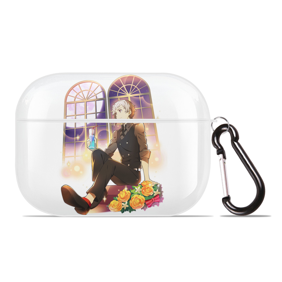（画像用） 文豪ストレイドッグス Bungo Stray Dogs 【AirPods Pro用】ハードシェル保護ケース 耐衝撃・防指紋・カラビナ付き商品仕様