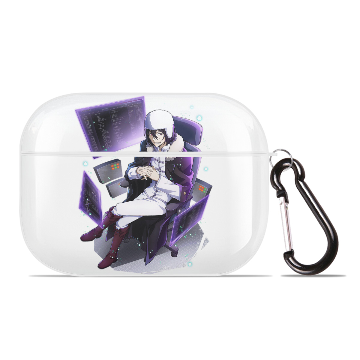 （画像用） 文豪ストレイドッグス Bungo Stray Dogs 【AirPods Pro用】ハードシェル保護ケース 耐衝撃・防指紋・カラビナ付き商品仕様