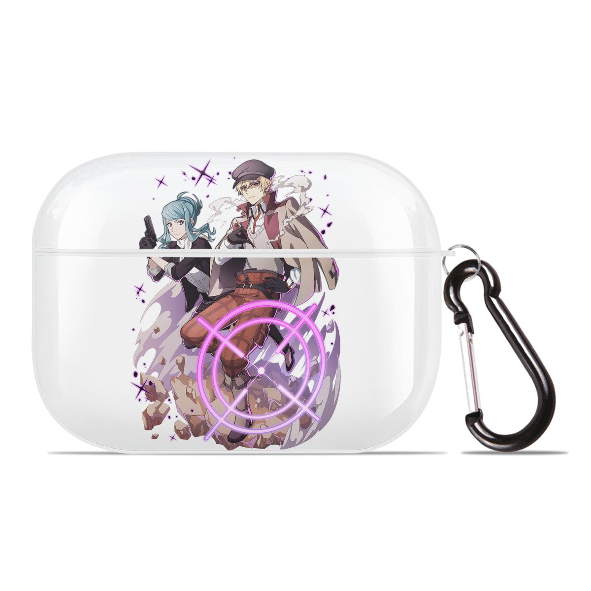 （画像用） 文豪ストレイドッグス Bungo Stray Dogs 【AirPods Pro用】ハードシェル保護ケース 耐衝撃・防指紋・カラビナ付き商品仕様