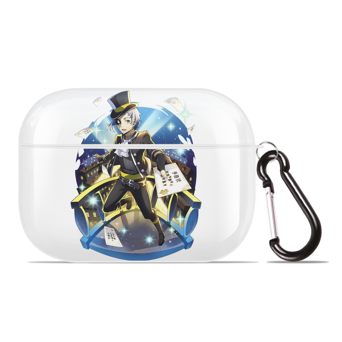 （画像用） 文豪ストレイドッグス Bungo Stray Dogs 【AirPods Pro用】ハードシェル保護ケース 耐衝撃・防指紋・カラビナ付き商品仕様