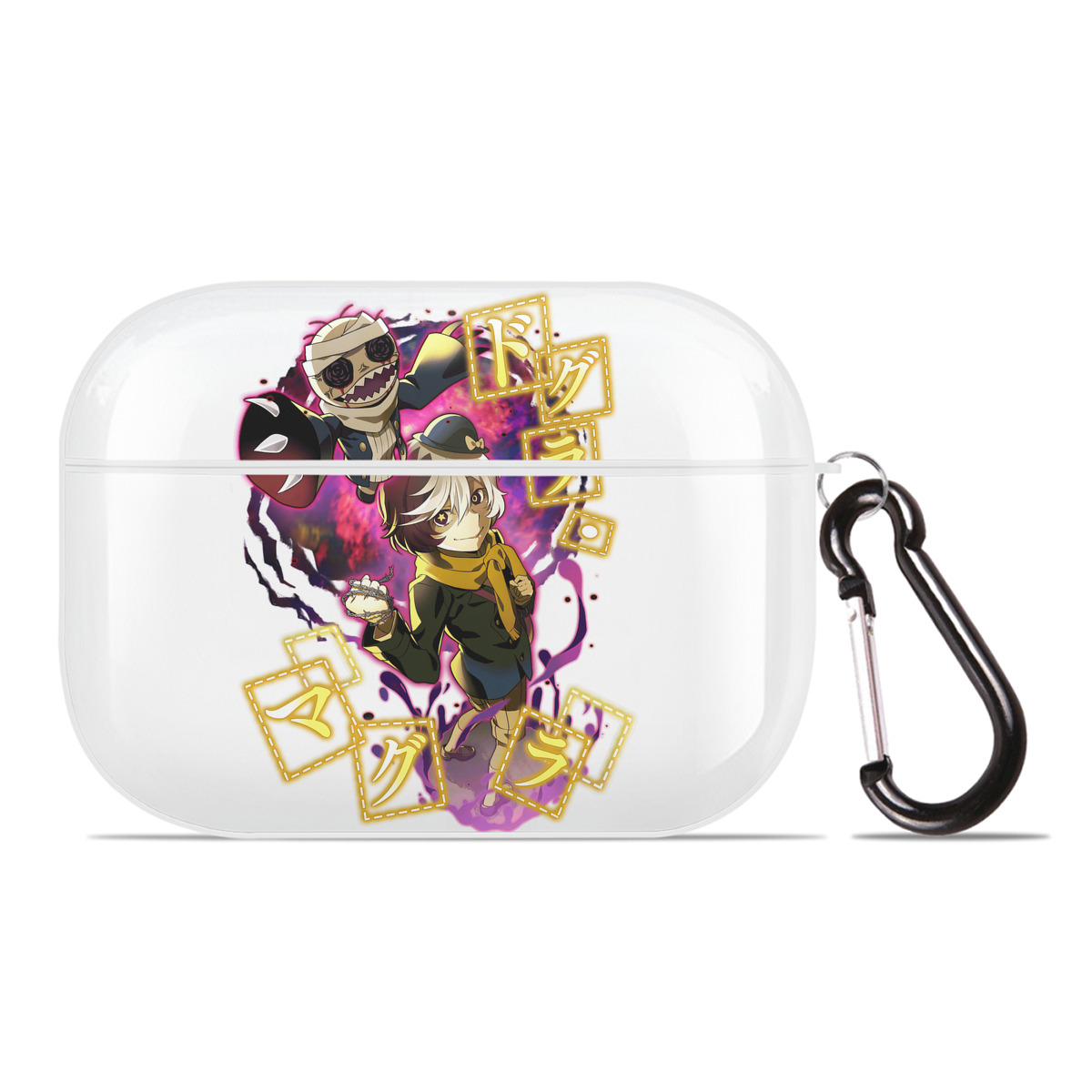 （画像用） 文豪ストレイドッグス Bungo Stray Dogs 【AirPods Pro用】ハードシェル保護ケース 耐衝撃・防指紋・カラビナ付き商品仕様