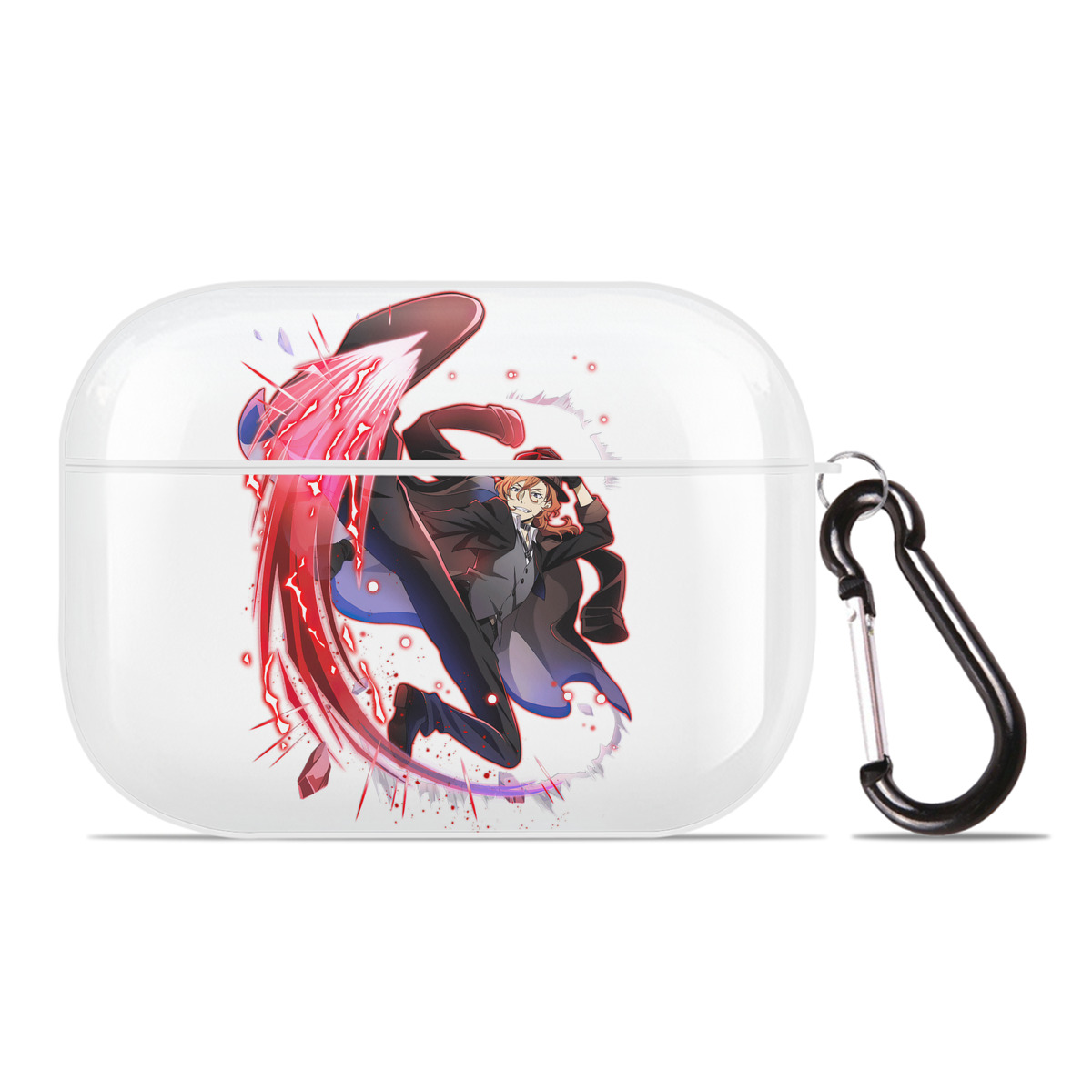 （画像用） 文豪ストレイドッグス Bungo Stray Dogs 【AirPods Pro用】ハードシェル保護ケース 耐衝撃・防指紋・カラビナ付き商品仕様