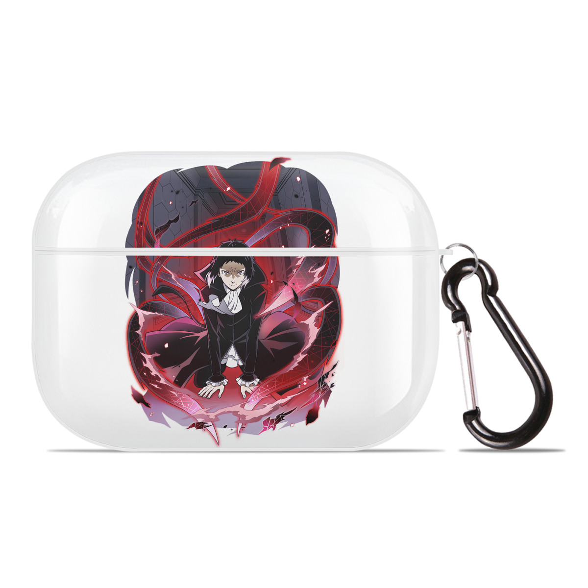 （画像用） 文豪ストレイドッグス Bungo Stray Dogs 【AirPods Pro用】ハードシェル保護ケース 耐衝撃・防指紋・カラビナ付き商品仕様