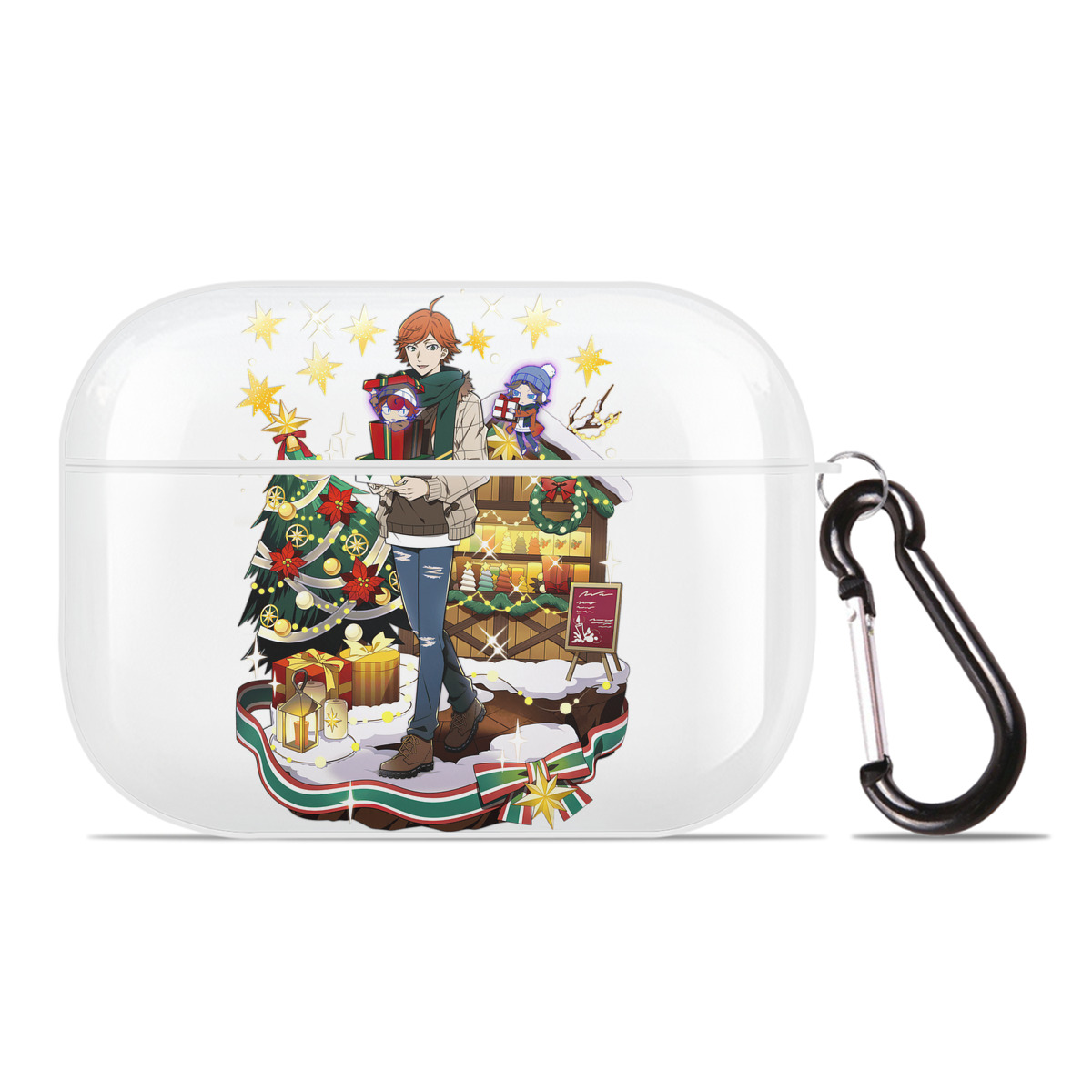 （画像用） 文豪ストレイドッグス Bungo Stray Dogs 【AirPods Pro用】ハードシェル保護ケース 耐衝撃・防指紋・カラビナ付き商品仕様
