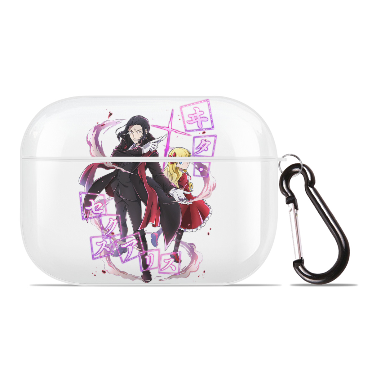 （画像用） 文豪ストレイドッグス Bungo Stray Dogs 【AirPods Pro用】ハードシェル保護ケース 耐衝撃・防指紋・カラビナ付き商品仕様