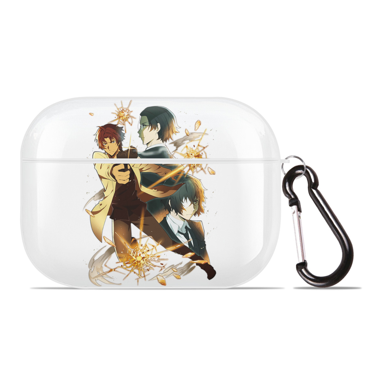 （画像用） 文豪ストレイドッグス Bungo Stray Dogs 【AirPods Pro用】ハードシェル保護ケース 耐衝撃・防指紋・カラビナ付き商品仕様