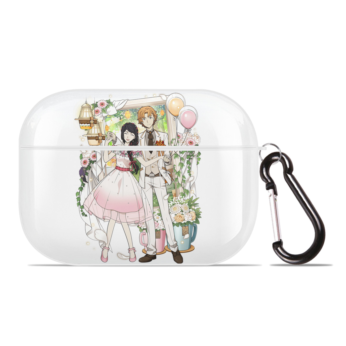 （画像用） 文豪ストレイドッグス Bungo Stray Dogs 【AirPods Pro用】ハードシェル保護ケース 耐衝撃・防指紋・カラビナ付き商品仕様