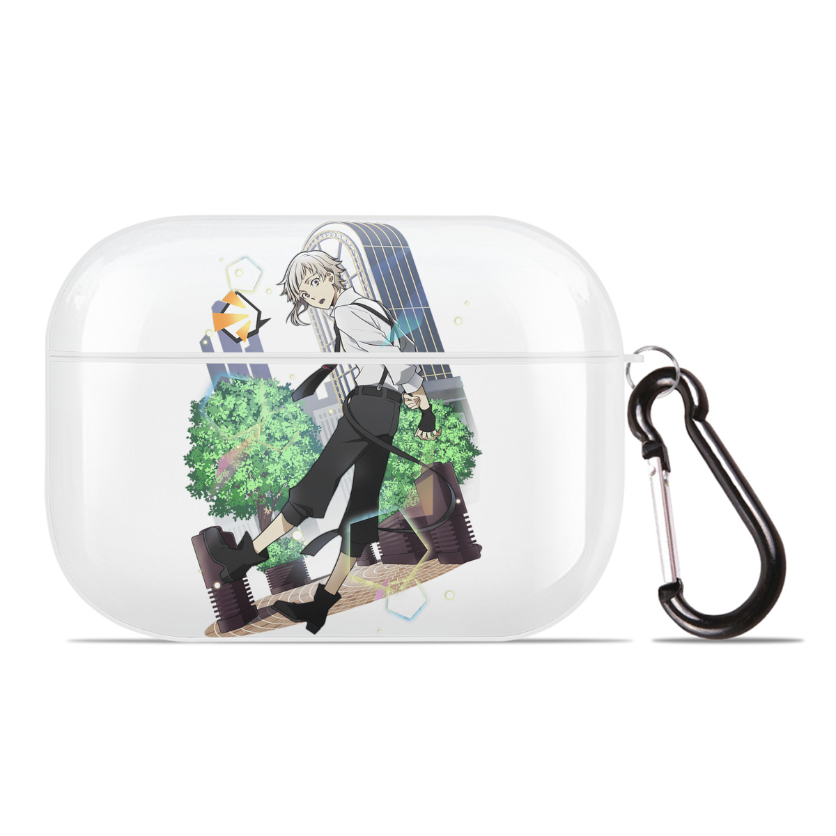 （画像用） 文豪ストレイドッグス Bungo Stray Dogs 【AirPods Pro用】ハードシェル保護ケース 耐衝撃・防指紋・カラビナ付き商品仕様