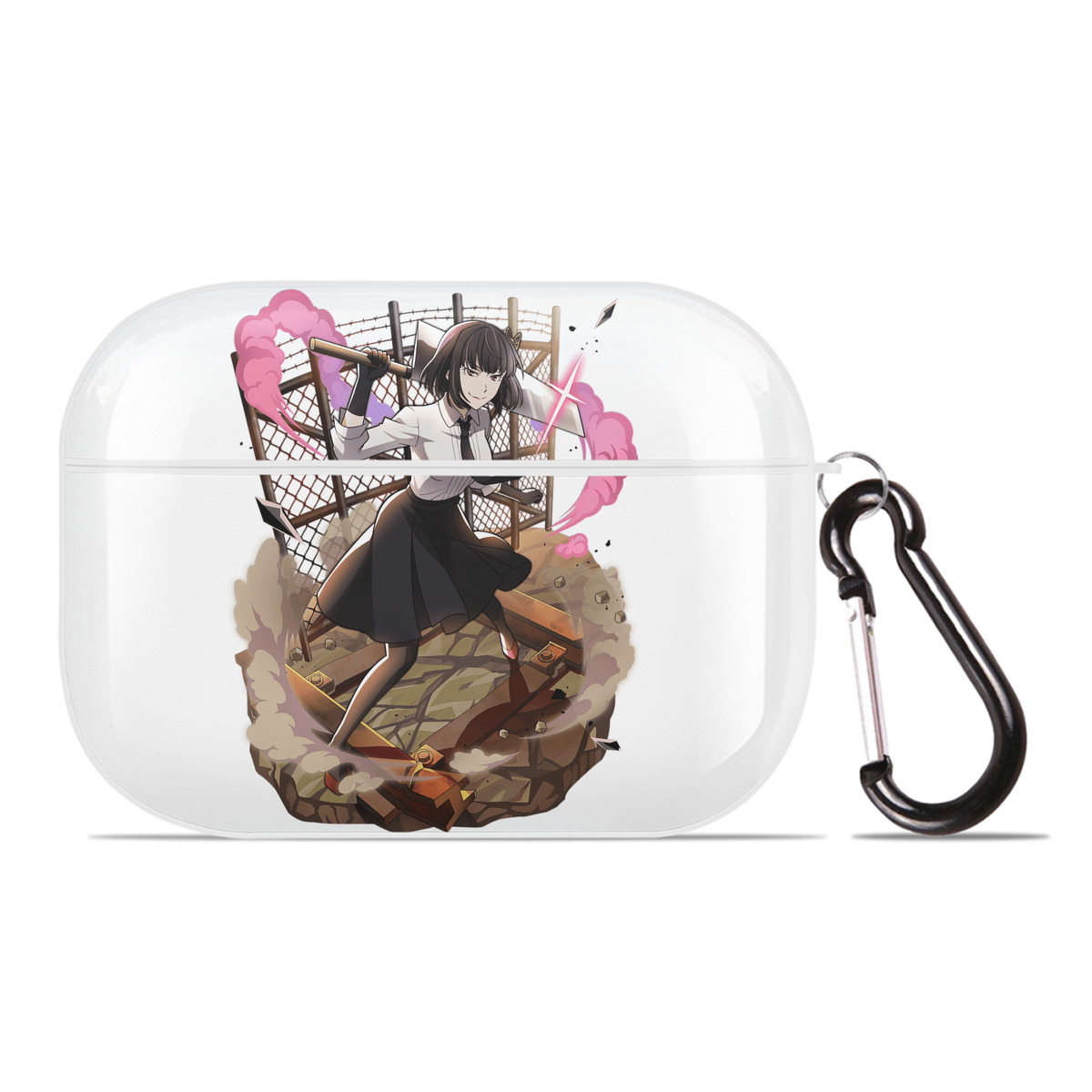 （画像用） 文豪ストレイドッグス Bungo Stray Dogs 【AirPods Pro用】ハードシェル保護ケース 耐衝撃・防指紋・カラビナ付き商品仕様