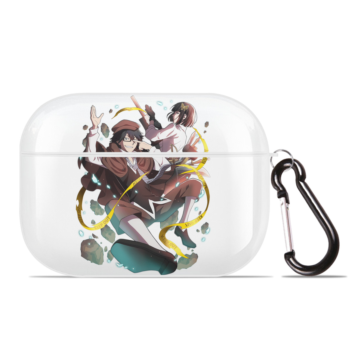 （画像用） 文豪ストレイドッグス Bungo Stray Dogs 【AirPods Pro用】ハードシェル保護ケース 耐衝撃・防指紋・カラビナ付き商品仕様
