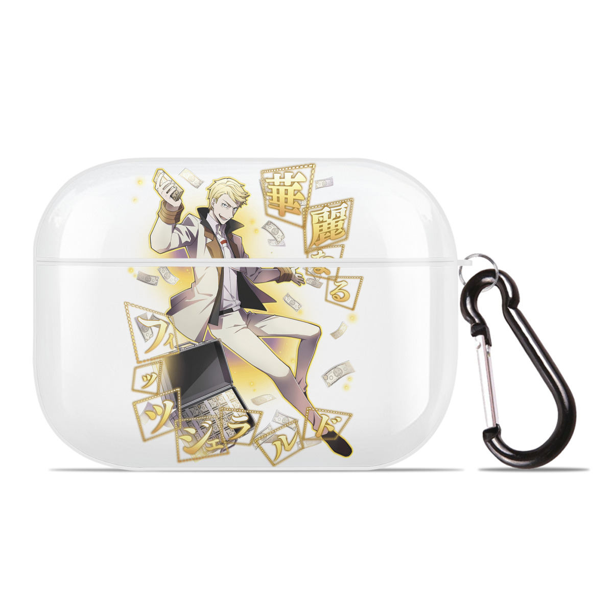 （画像用） 文豪ストレイドッグス Bungo Stray Dogs 【AirPods Pro用】ハードシェル保護ケース 耐衝撃・防指紋・カラビナ付き商品仕様