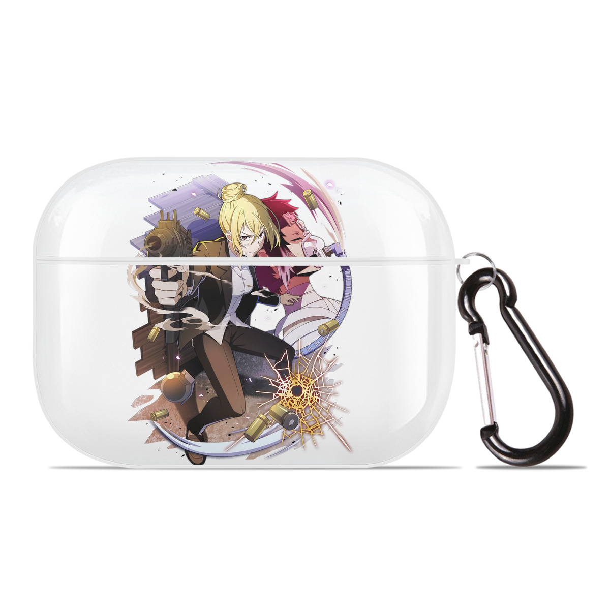 （画像用） 文豪ストレイドッグス Bungo Stray Dogs 【AirPods Pro用】ハードシェル保護ケース 耐衝撃・防指紋・カラビナ付き商品仕様