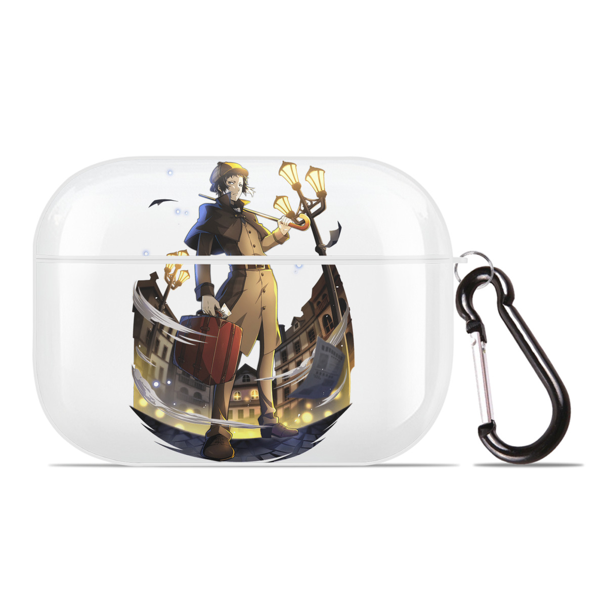 （画像用） 文豪ストレイドッグス Bungo Stray Dogs 【AirPods Pro用】ハードシェル保護ケース 耐衝撃・防指紋・カラビナ付き商品仕様