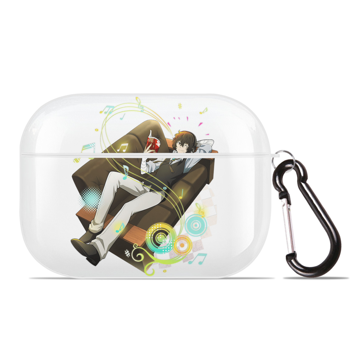 （画像用） 文豪ストレイドッグス Bungo Stray Dogs 【AirPods Pro用】ハードシェル保護ケース 耐衝撃・防指紋・カラビナ付き商品仕様