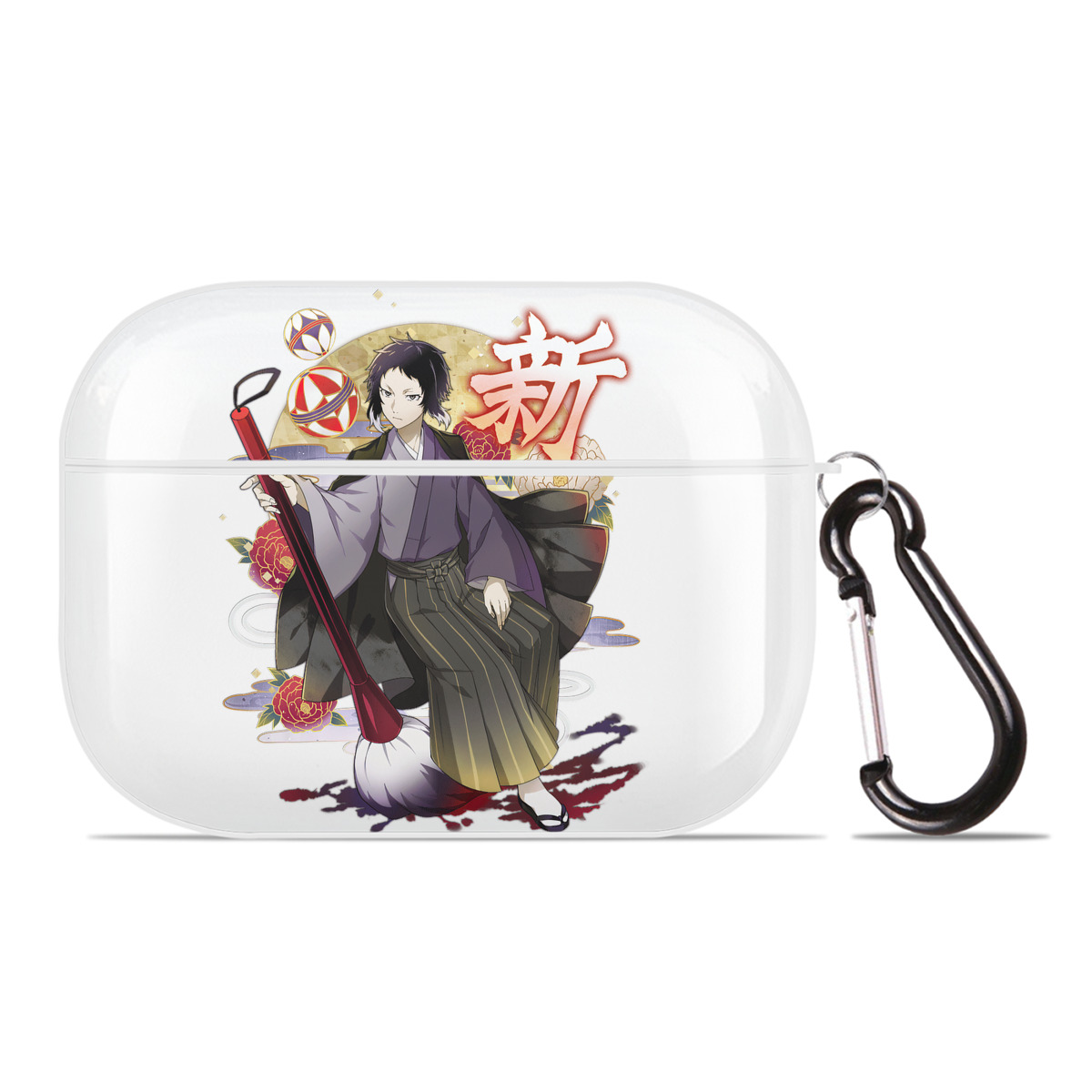 （画像用） 文豪ストレイドッグス Bungo Stray Dogs 【AirPods Pro用】ハードシェル保護ケース 耐衝撃・防指紋・カラビナ付き商品仕様