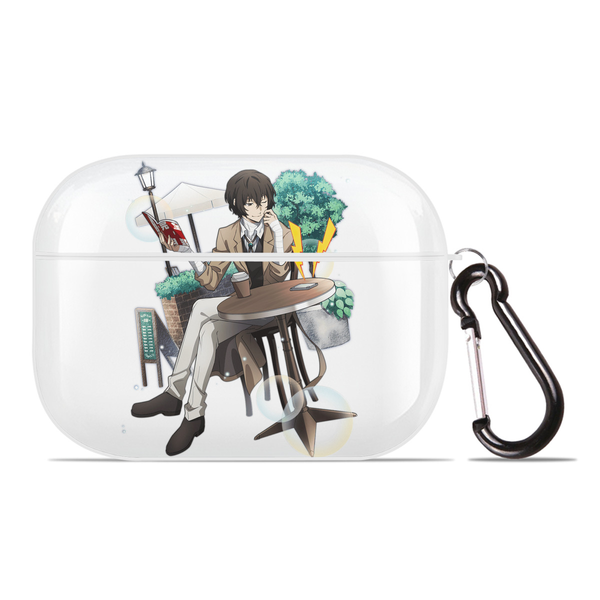 （画像用） 文豪ストレイドッグス Bungo Stray Dogs 【AirPods Pro用】ハードシェル保護ケース 耐衝撃・防指紋・カラビナ付き商品仕様