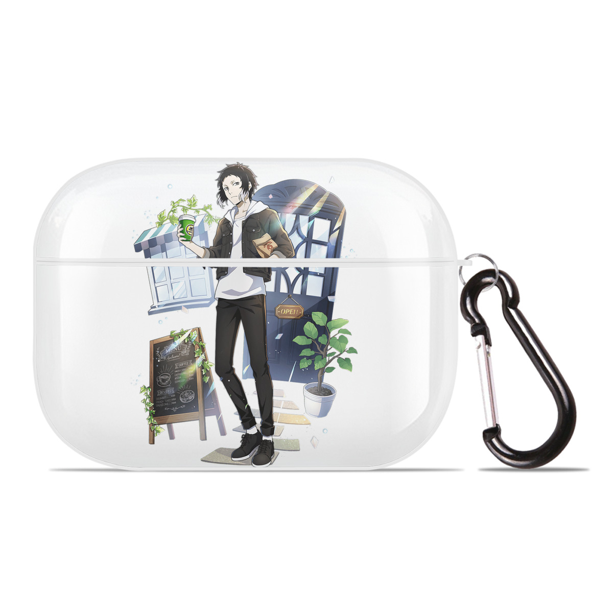 （画像用） 文豪ストレイドッグス Bungo Stray Dogs 【AirPods Pro用】ハードシェル保護ケース 耐衝撃・防指紋・カラビナ付き商品仕様