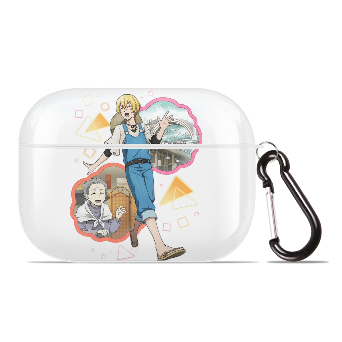 （画像用） 文豪ストレイドッグス Bungo Stray Dogs 【AirPods Pro用】ハードシェル保護ケース 耐衝撃・防指紋・カラビナ付き商品仕様