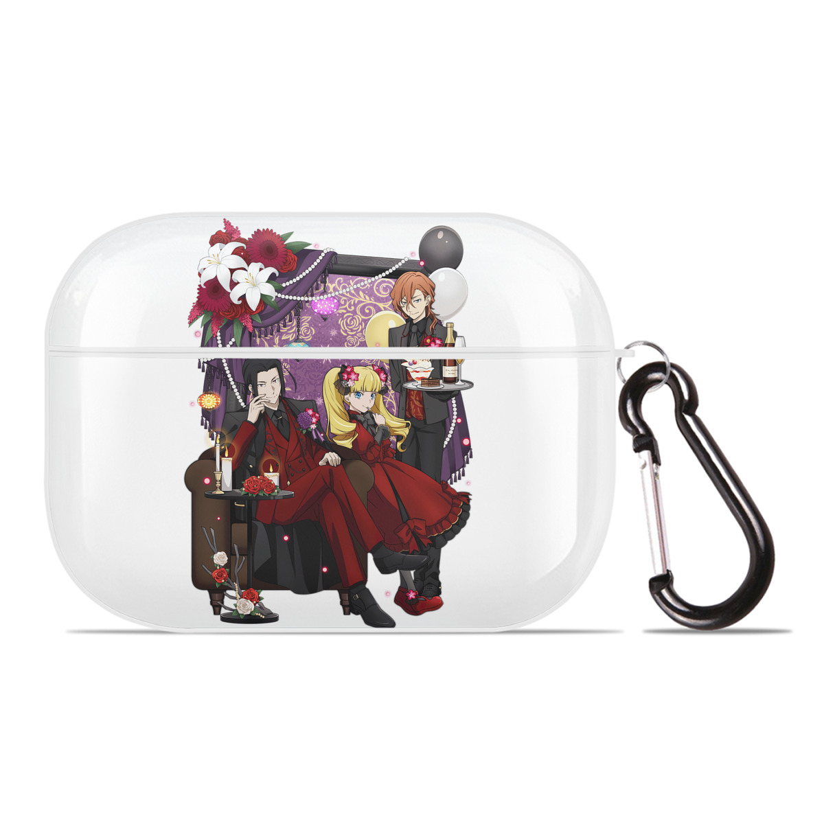 （画像用） 文豪ストレイドッグス Bungo Stray Dogs 【AirPods Pro用】ハードシェル保護ケース 耐衝撃・防指紋・カラビナ付き商品仕様