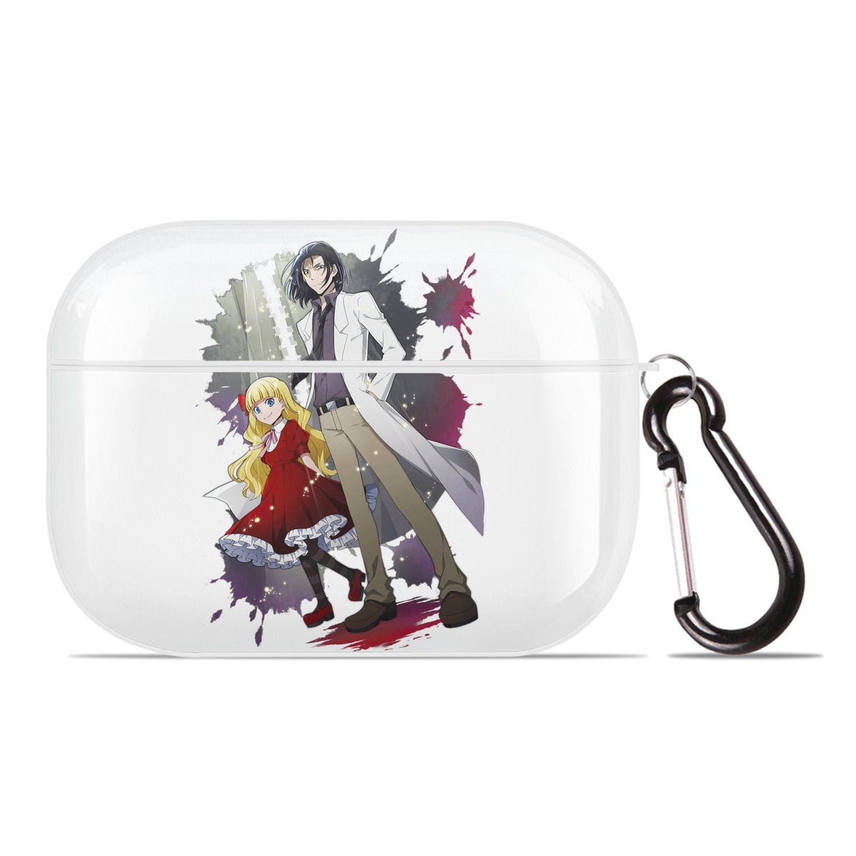（画像用） 文豪ストレイドッグス Bungo Stray Dogs 【AirPods Pro用】ハードシェル保護ケース 耐衝撃・防指紋・カラビナ付き商品仕様