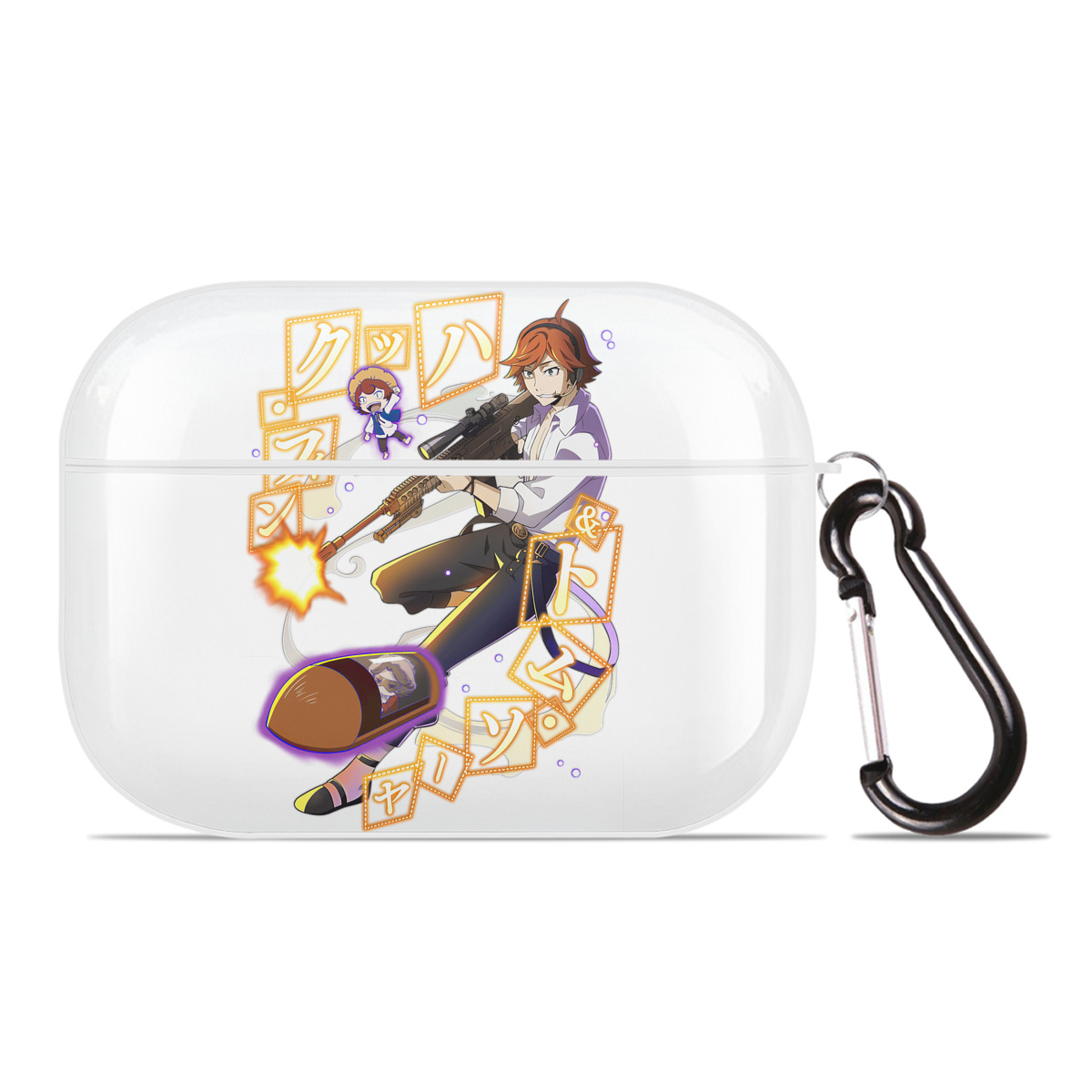 （画像用） 文豪ストレイドッグス Bungo Stray Dogs 【AirPods Pro用】ハードシェル保護ケース 耐衝撃・防指紋・カラビナ付き商品仕様