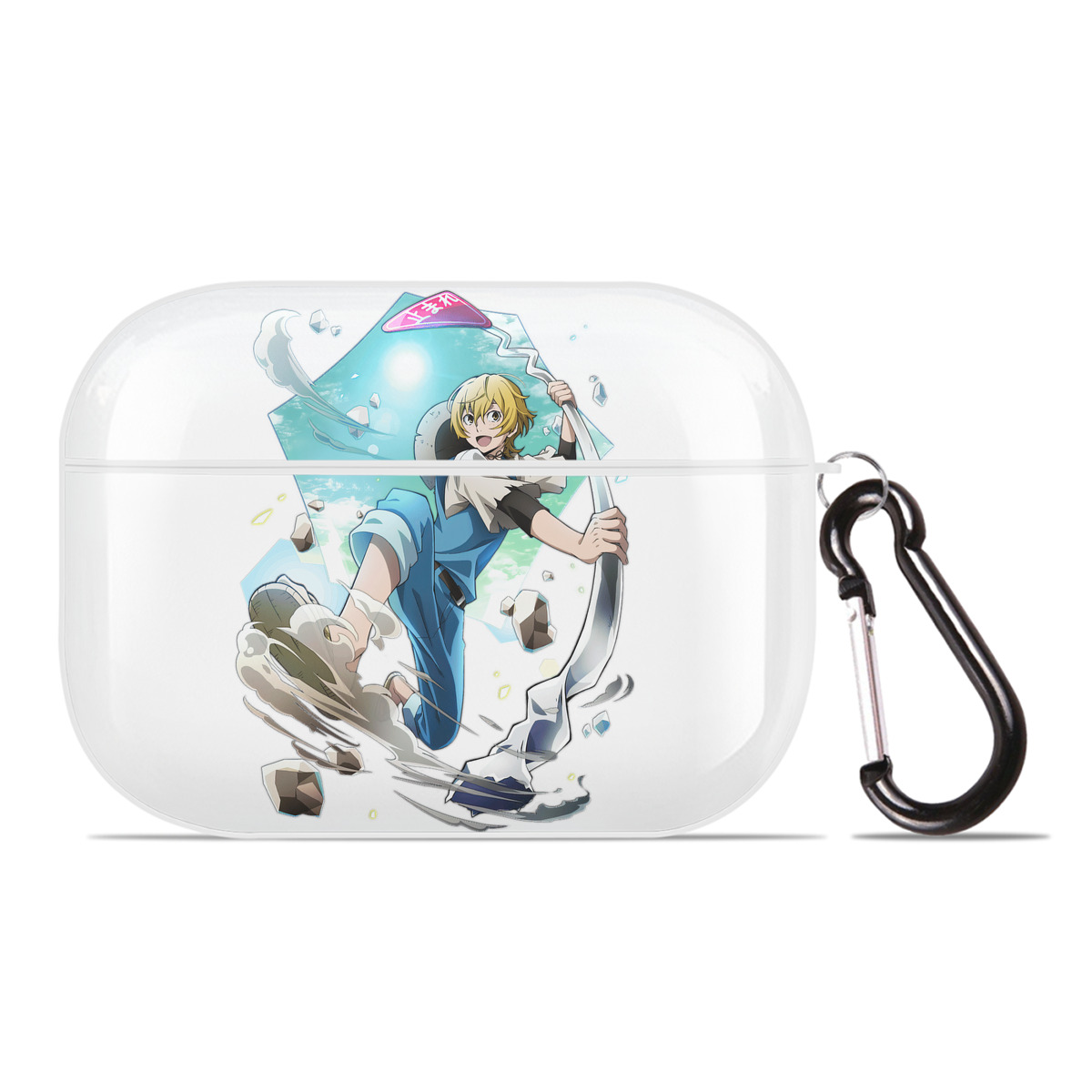 （画像用） 文豪ストレイドッグス Bungo Stray Dogs 【AirPods Pro用】ハードシェル保護ケース 耐衝撃・防指紋・カラビナ付き商品仕様