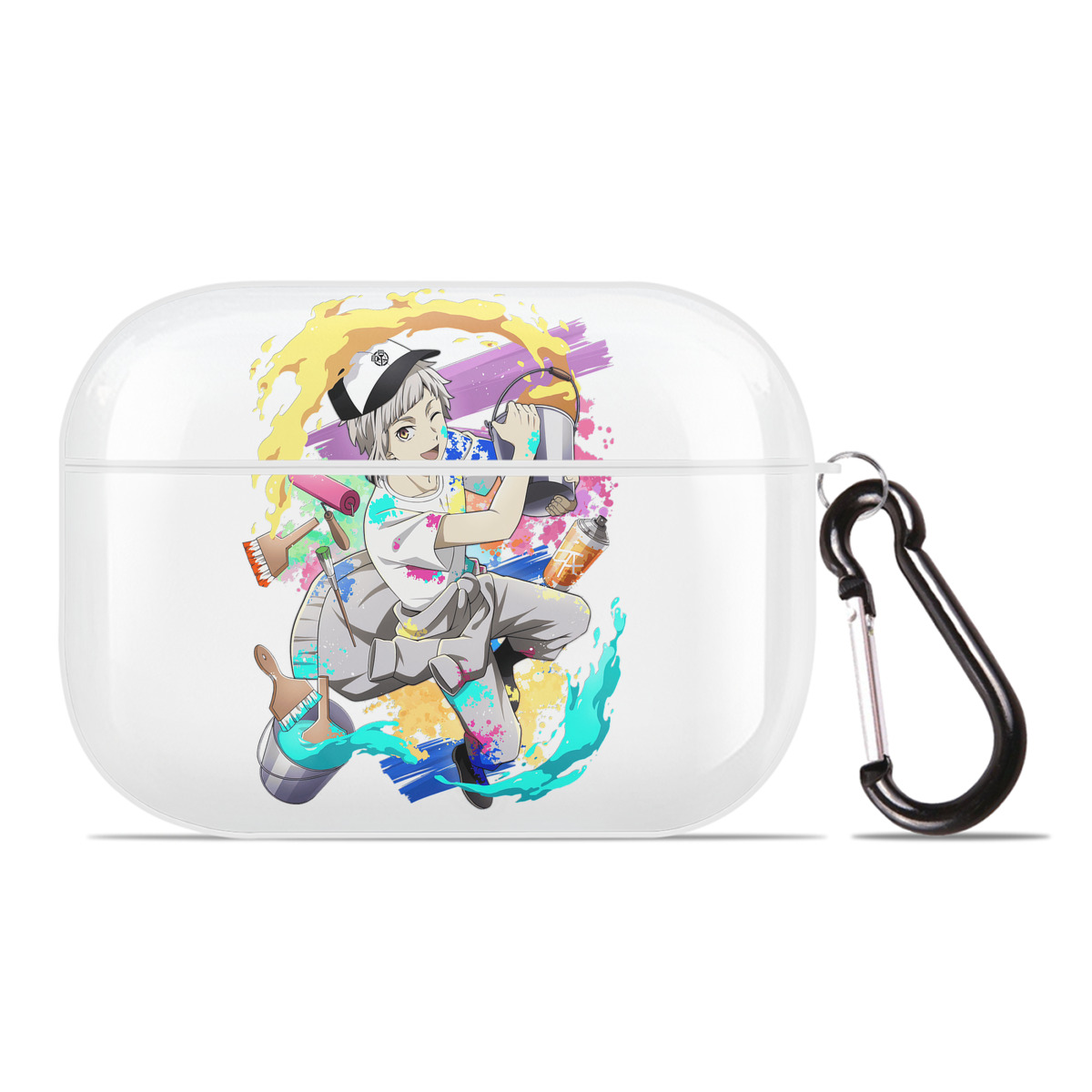 （画像用） 文豪ストレイドッグス Bungo Stray Dogs 【AirPods Pro用】ハードシェル保護ケース 耐衝撃・防指紋・カラビナ付き商品仕様