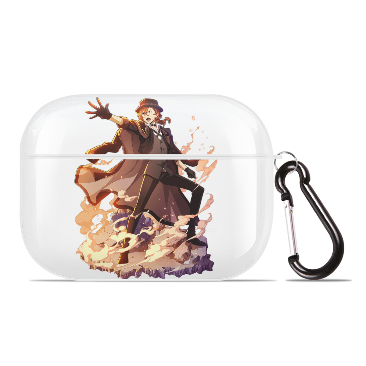 （画像用） 文豪ストレイドッグス Bungo Stray Dogs 【AirPods Pro用】ハードシェル保護ケース 耐衝撃・防指紋・カラビナ付き商品仕様