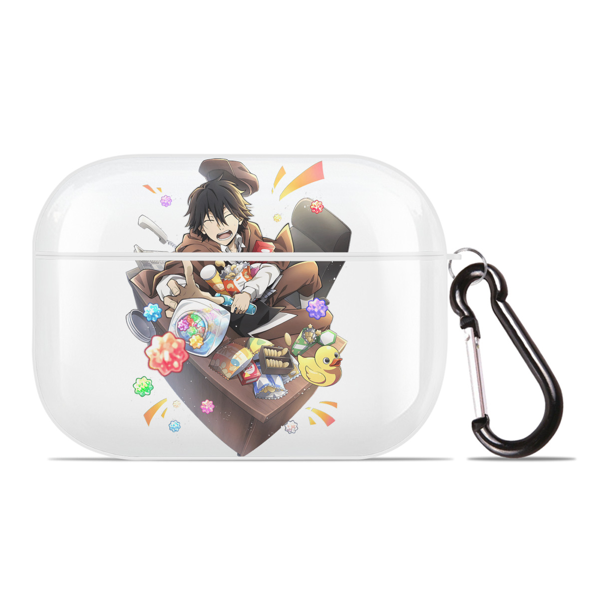 （画像用） 文豪ストレイドッグス Bungo Stray Dogs 【AirPods Pro用】ハードシェル保護ケース 耐衝撃・防指紋・カラビナ付き商品仕様