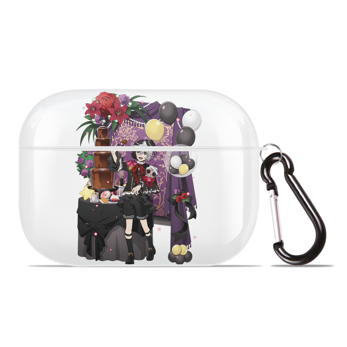 （画像用） 文豪ストレイドッグス Bungo Stray Dogs 【AirPods Pro用】ハードシェル保護ケース 耐衝撃・防指紋・カラビナ付き商品仕様