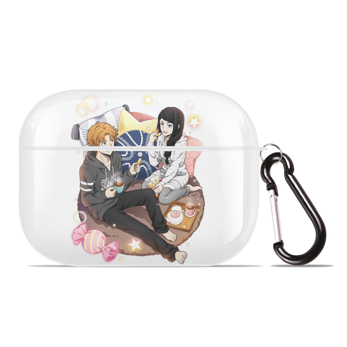 （画像用） 文豪ストレイドッグス Bungo Stray Dogs 【AirPods Pro用】ハードシェル保護ケース 耐衝撃・防指紋・カラビナ付き商品仕様