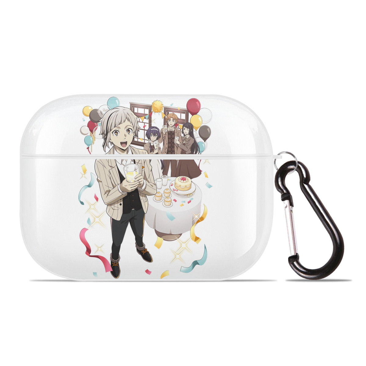 （画像用） 文豪ストレイドッグス Bungo Stray Dogs 【AirPods Pro用】ハードシェル保護ケース 耐衝撃・防指紋・カラビナ付き商品仕様