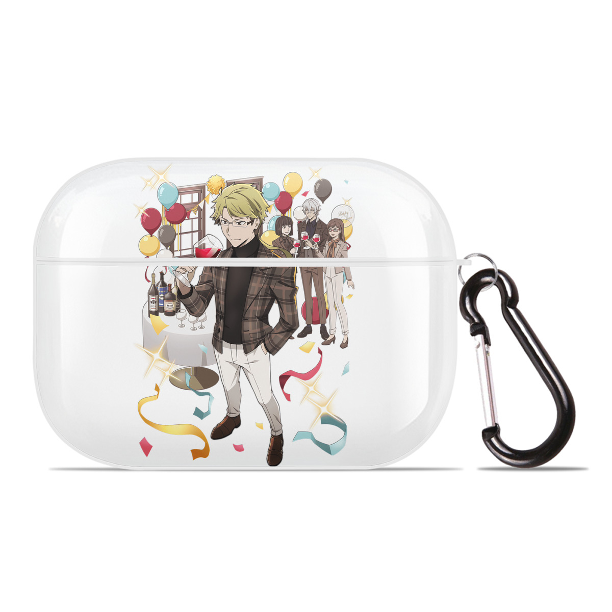 （画像用） 文豪ストレイドッグス Bungo Stray Dogs 【AirPods Pro用】ハードシェル保護ケース 耐衝撃・防指紋・カラビナ付き商品仕様
