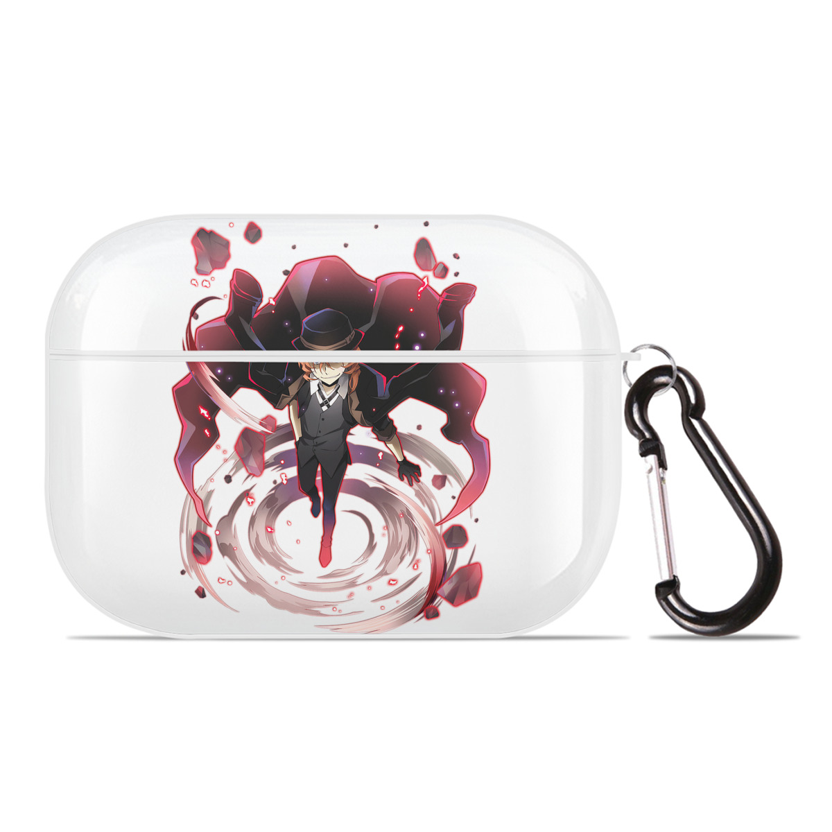 （画像用） 文豪ストレイドッグス Bungo Stray Dogs 【AirPods Pro用】ハードシェル保護ケース 耐衝撃・防指紋・カラビナ付き商品仕様