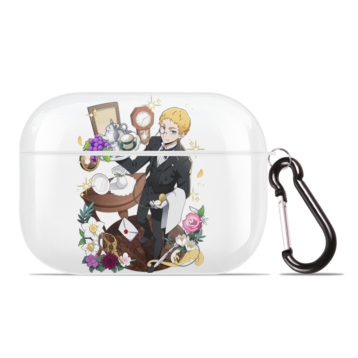 （画像用） 文豪ストレイドッグス Bungo Stray Dogs 【AirPods Pro用】ハードシェル保護ケース 耐衝撃・防指紋・カラビナ付き商品仕様