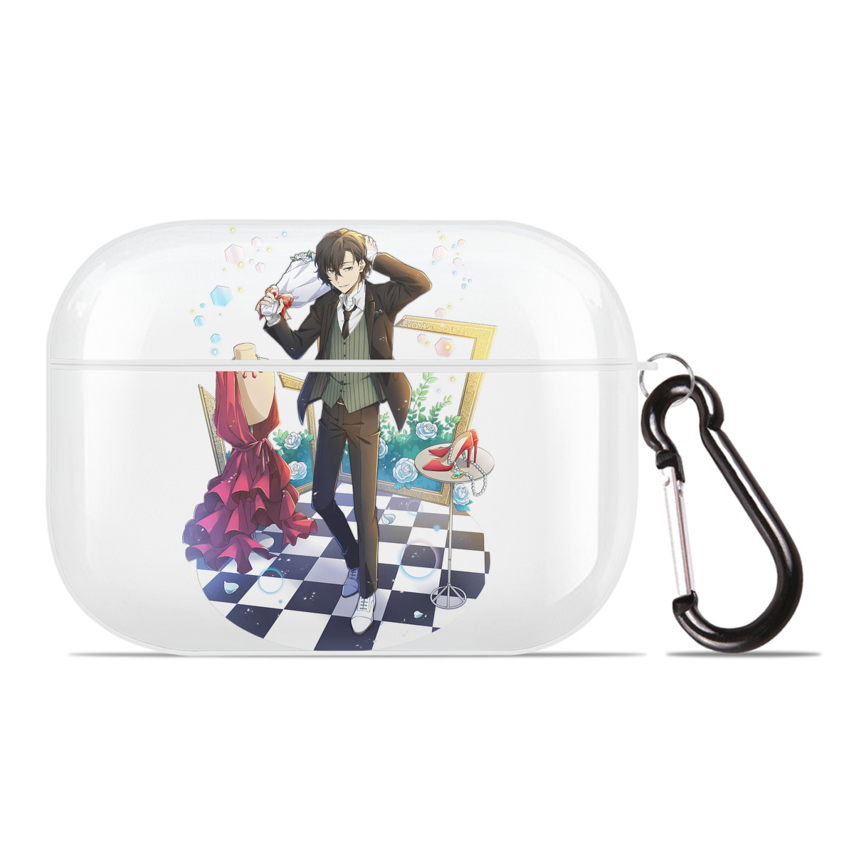（画像用） 文豪ストレイドッグス Bungo Stray Dogs 【AirPods Pro用】ハードシェル保護ケース 耐衝撃・防指紋・カラビナ付き商品仕様