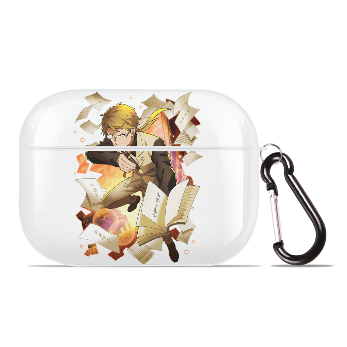 （画像用） 文豪ストレイドッグス Bungo Stray Dogs 【AirPods Pro用】ハードシェル保護ケース 耐衝撃・防指紋・カラビナ付き商品仕様