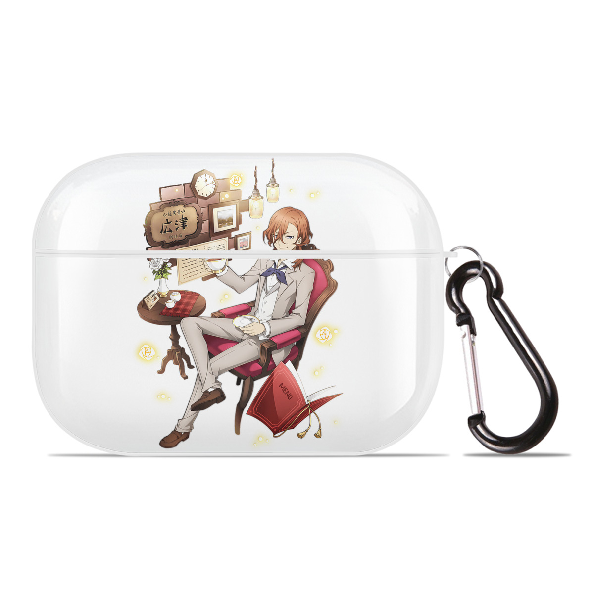（画像用） 文豪ストレイドッグス Bungo Stray Dogs 【AirPods Pro用】ハードシェル保護ケース 耐衝撃・防指紋・カラビナ付き商品仕様
