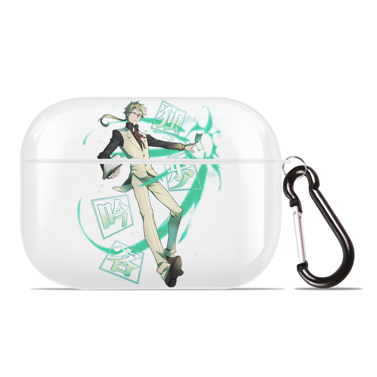 （画像用） 文豪ストレイドッグス Bungo Stray Dogs 【AirPods Pro用】ハードシェル保護ケース 耐衝撃・防指紋・カラビナ付き商品仕様