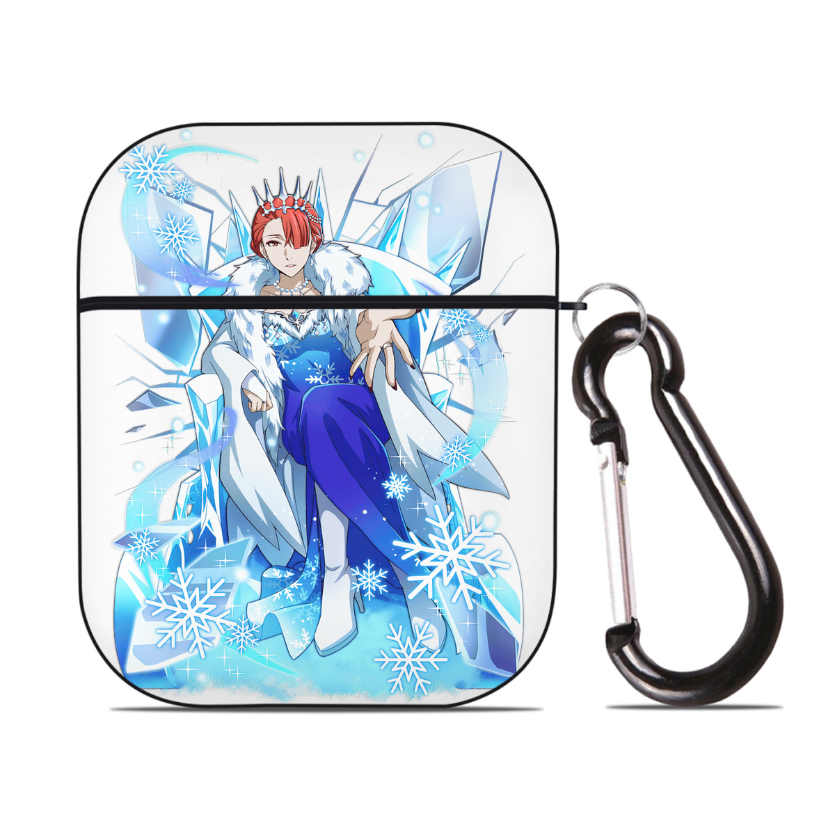 （画像用） 文豪ストレイドッグス Bungo Stray Dogs AirPods 第2世代保護ケース ハードシェル ブラック 耐衝撃・防指紋・カラビナ付き