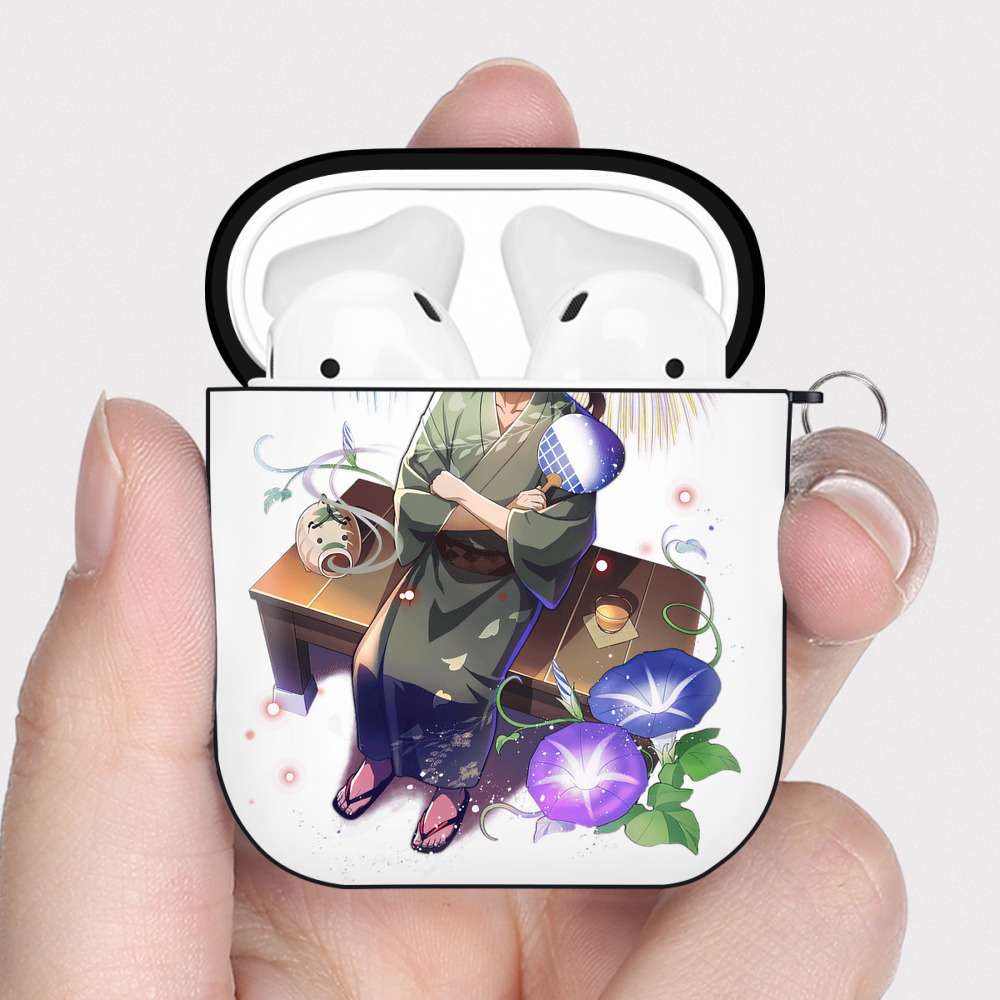 （画像用） 文豪ストレイドッグス Bungo Stray Dogs AirPods 第2世代保護ケース ハードシェル ブラック 耐衝撃・防指紋・カラビナ付き