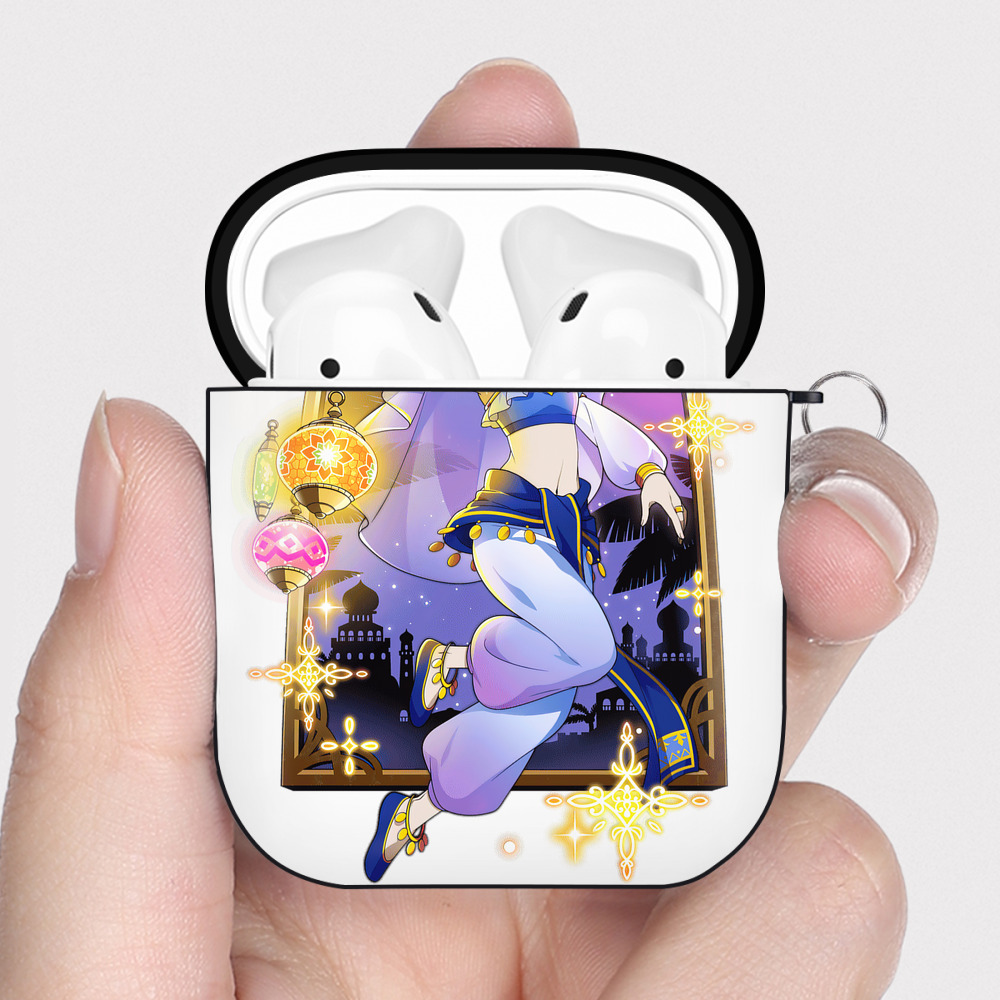 （画像用） 文豪ストレイドッグス Bungo Stray Dogs AirPods 第2世代保護ケース ハードシェル ブラック 耐衝撃・防指紋・カラビナ付き