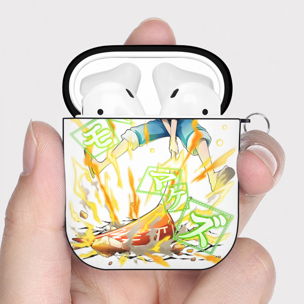（画像用） 文豪ストレイドッグス Bungo Stray Dogs AirPods 第2世代保護ケース ハードシェル ブラック 耐衝撃・防指紋・カラビナ付き