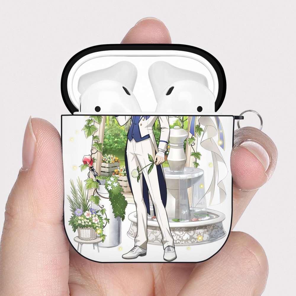（画像用） 文豪ストレイドッグス Bungo Stray Dogs AirPods 第2世代保護ケース ハードシェル ブラック 耐衝撃・防指紋・カラビナ付き