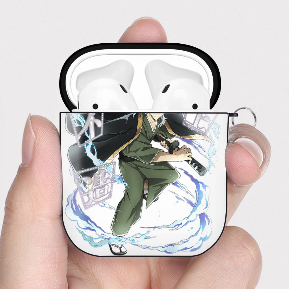 （画像用） 文豪ストレイドッグス Bungo Stray Dogs AirPods 第2世代保護ケース ハードシェル ブラック 耐衝撃・防指紋・カラビナ付き
