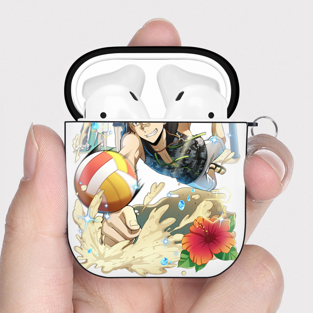 （画像用） 文豪ストレイドッグス Bungo Stray Dogs AirPods 第2世代保護ケース ハードシェル ブラック 耐衝撃・防指紋・カラビナ付き