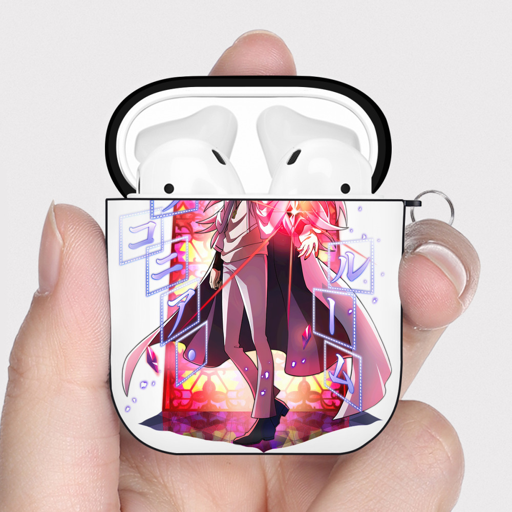 （画像用） 文豪ストレイドッグス Bungo Stray Dogs AirPods 第2世代保護ケース ハードシェル ブラック 耐衝撃・防指紋・カラビナ付き