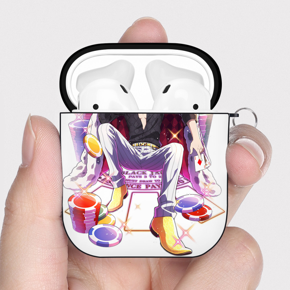 （画像用） 文豪ストレイドッグス Bungo Stray Dogs AirPods 第2世代保護ケース ハードシェル ブラック 耐衝撃・防指紋・カラビナ付き